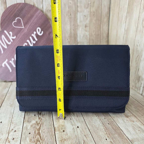 Men's Giorgio Armani Toiletry Bag One Size Blue - Picture 3 of 8
